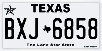 TX license plate BXJ6858
