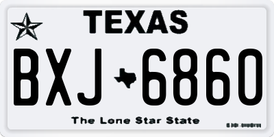 TX license plate BXJ6860