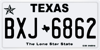 TX license plate BXJ6862