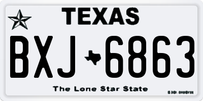 TX license plate BXJ6863