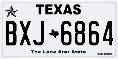 TX license plate BXJ6864