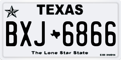 TX license plate BXJ6866