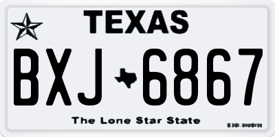 TX license plate BXJ6867