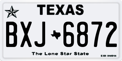 TX license plate BXJ6872