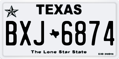 TX license plate BXJ6874