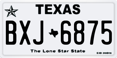TX license plate BXJ6875