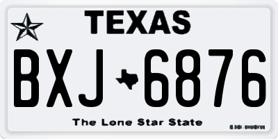 TX license plate BXJ6876