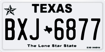 TX license plate BXJ6877