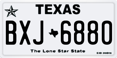 TX license plate BXJ6880
