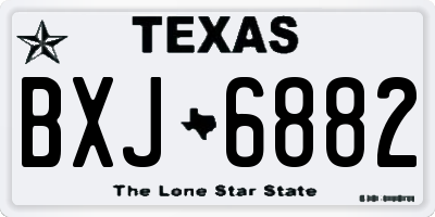 TX license plate BXJ6882