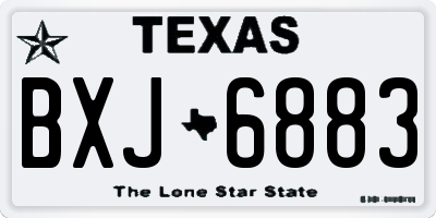 TX license plate BXJ6883