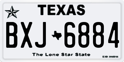 TX license plate BXJ6884