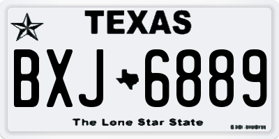 TX license plate BXJ6889