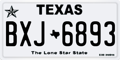 TX license plate BXJ6893