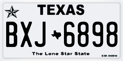 TX license plate BXJ6898