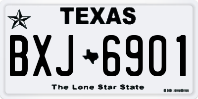 TX license plate BXJ6901