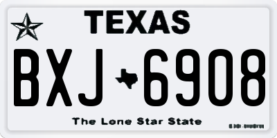 TX license plate BXJ6908