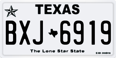 TX license plate BXJ6919