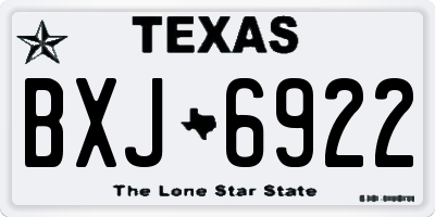 TX license plate BXJ6922
