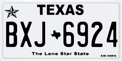 TX license plate BXJ6924