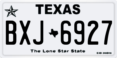 TX license plate BXJ6927