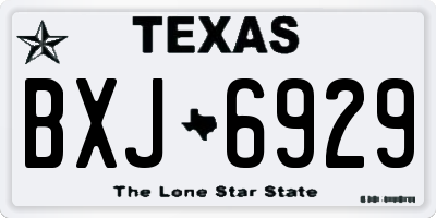 TX license plate BXJ6929