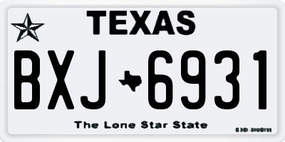 TX license plate BXJ6931