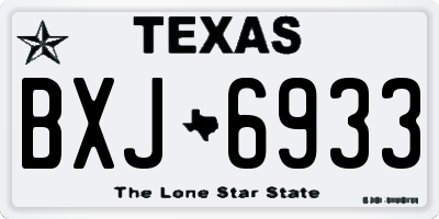 TX license plate BXJ6933