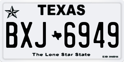 TX license plate BXJ6949