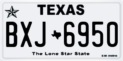 TX license plate BXJ6950