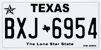 TX license plate BXJ6954