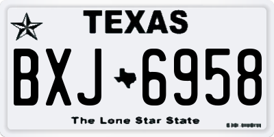 TX license plate BXJ6958