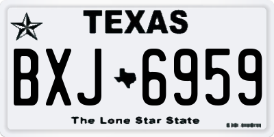 TX license plate BXJ6959