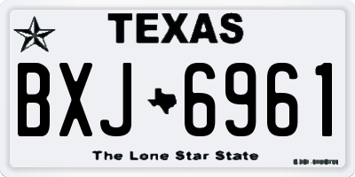TX license plate BXJ6961