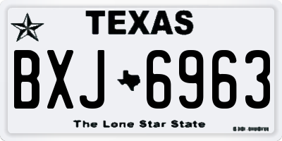 TX license plate BXJ6963