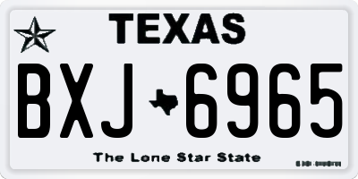 TX license plate BXJ6965