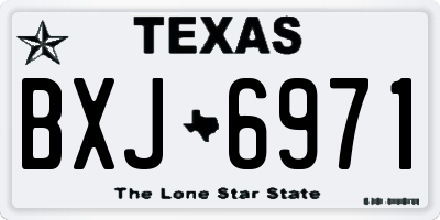 TX license plate BXJ6971