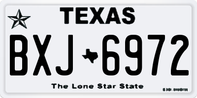 TX license plate BXJ6972