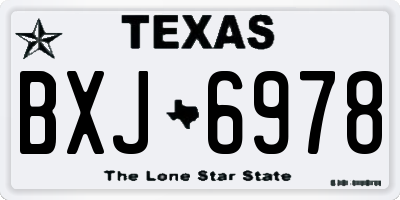 TX license plate BXJ6978