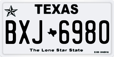 TX license plate BXJ6980