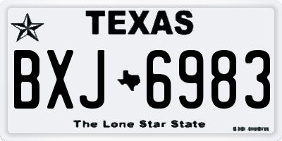 TX license plate BXJ6983
