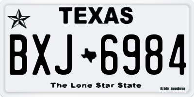 TX license plate BXJ6984
