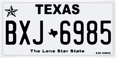 TX license plate BXJ6985