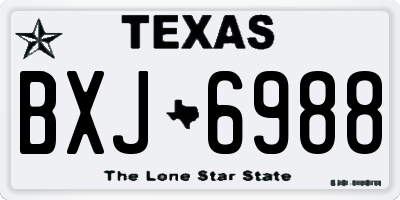 TX license plate BXJ6988