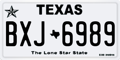 TX license plate BXJ6989