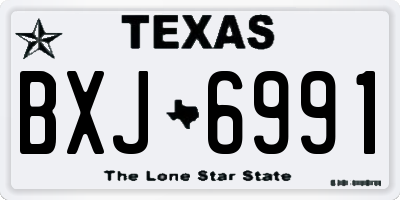 TX license plate BXJ6991