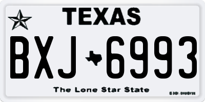 TX license plate BXJ6993