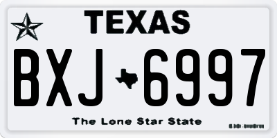 TX license plate BXJ6997