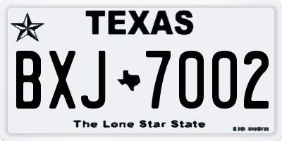 TX license plate BXJ7002