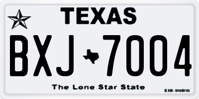 TX license plate BXJ7004